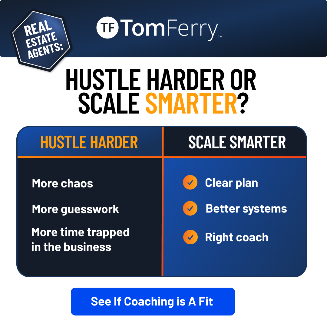 Tom Ferry Coaching Facebook ad: Fix Your Real Estate Systems