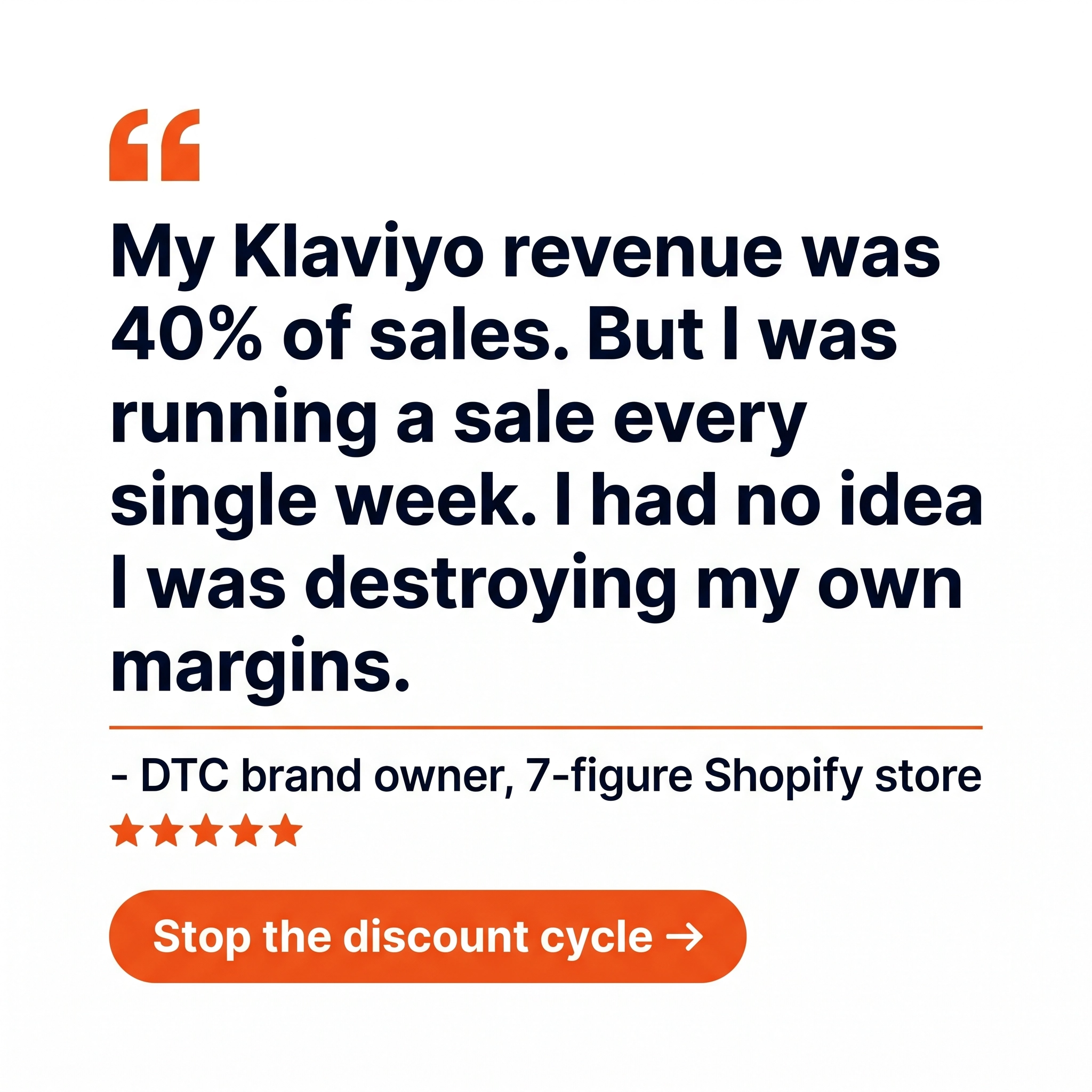 Steven Bell - Email Profits Facebook ad: Get your store off the discount cycle