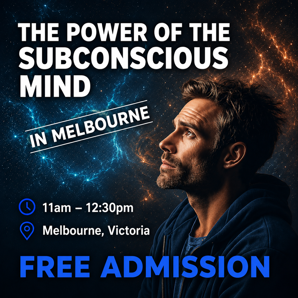 The Power of the Subconscious Mind Melbourne Facebook ad from Jul 26, 2026
