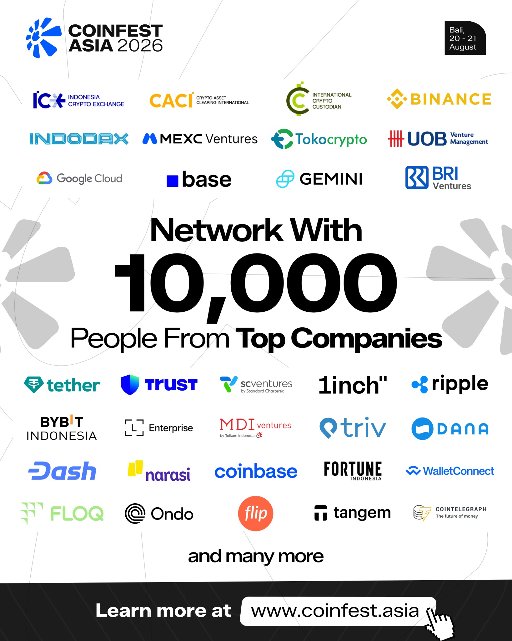 Coinfest Asia Facebook ad: The people you meet can shape your next…