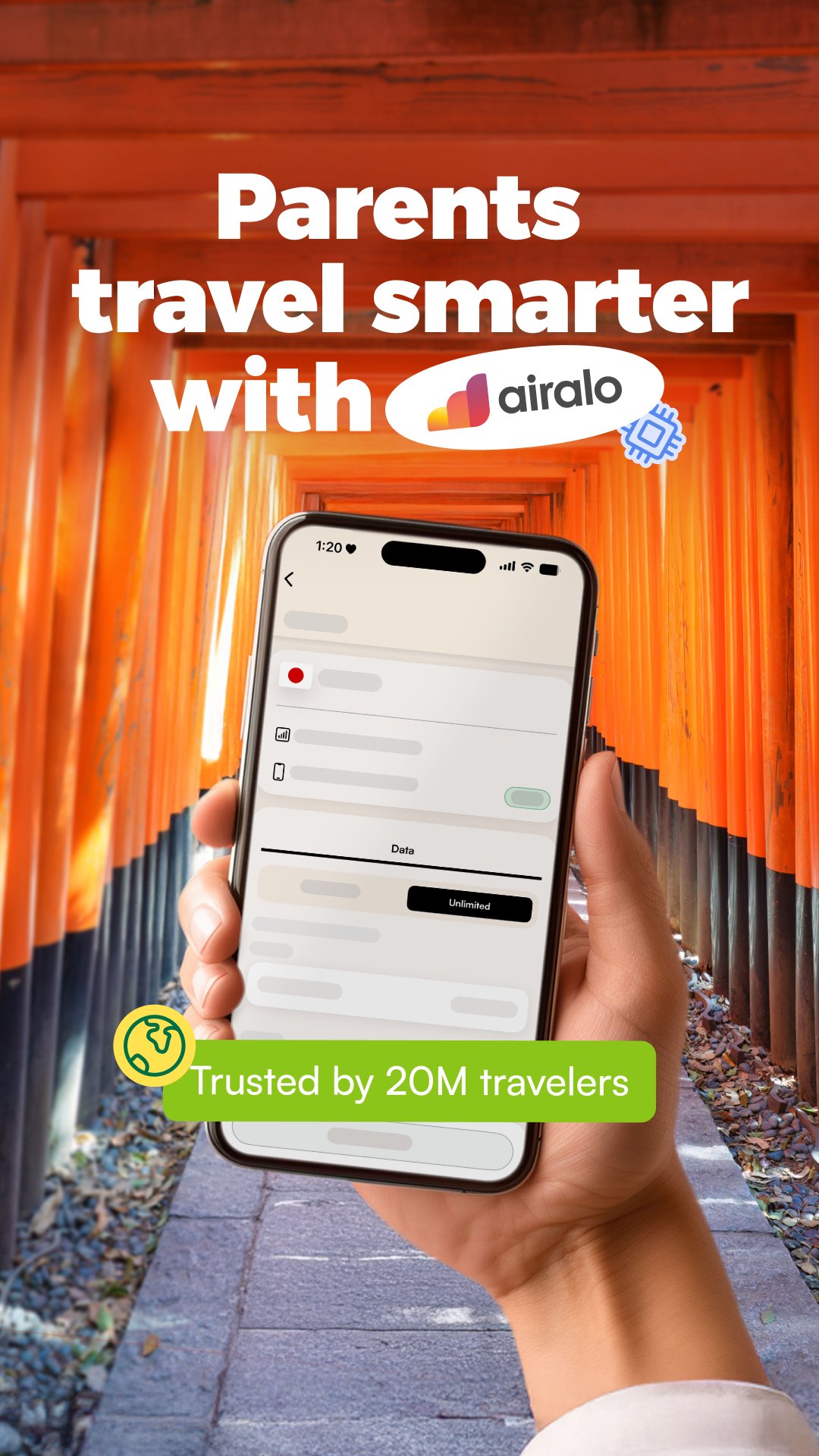 Airalo Global eSIM Store Facebook ad
