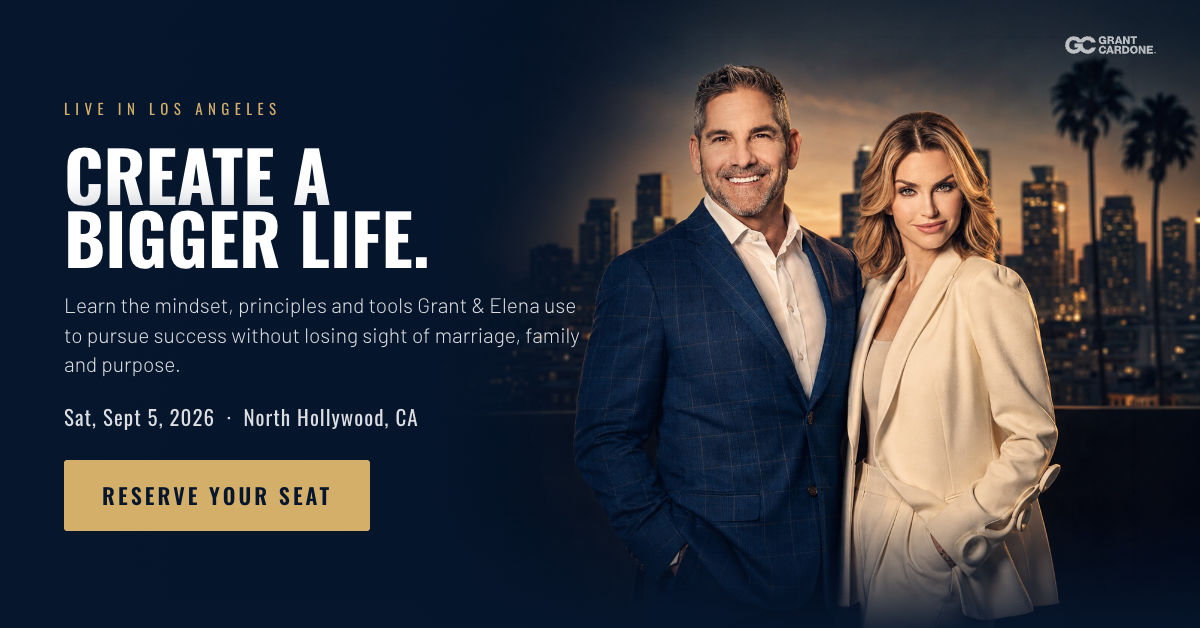 Grant Cardone Los Angeles Facebook ad: Grant & Elena Cardone Live in Los Angeles