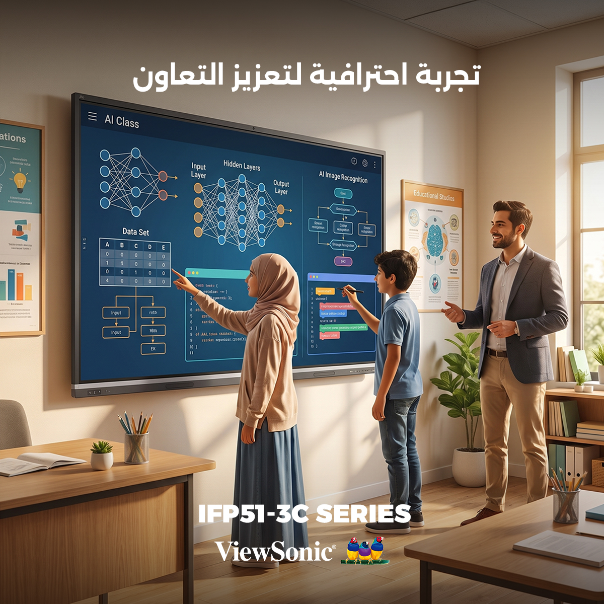 ViewSonic Facebook ad: درس يتسارع دون أن يشتت انتباه الطالب أو…