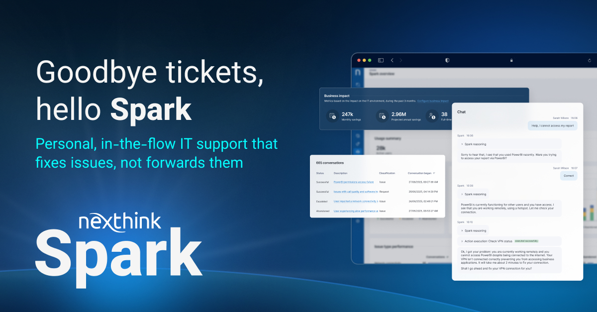 Nexthink Facebook ad from Jan 26, 2026