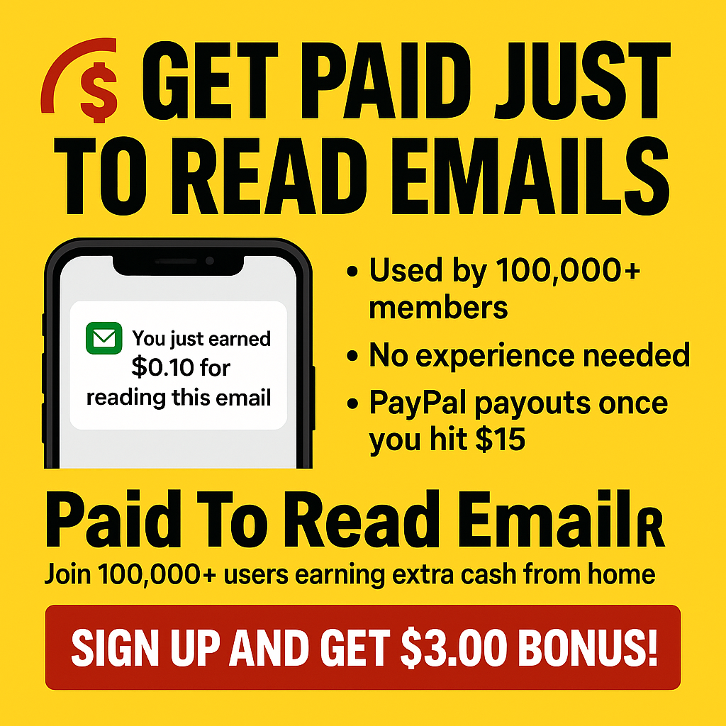 Paid To Read Email Facebook ad from Oct 30, 2025