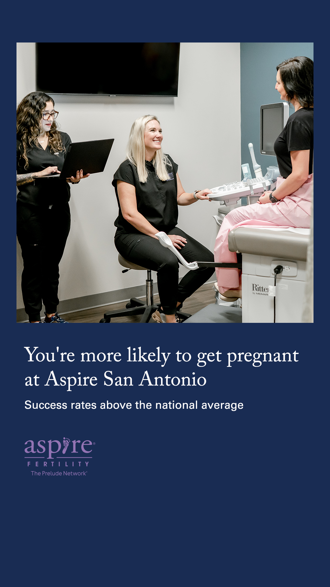 Aspire Fertility San Antonio Facebook ad from Nov 14, 2025