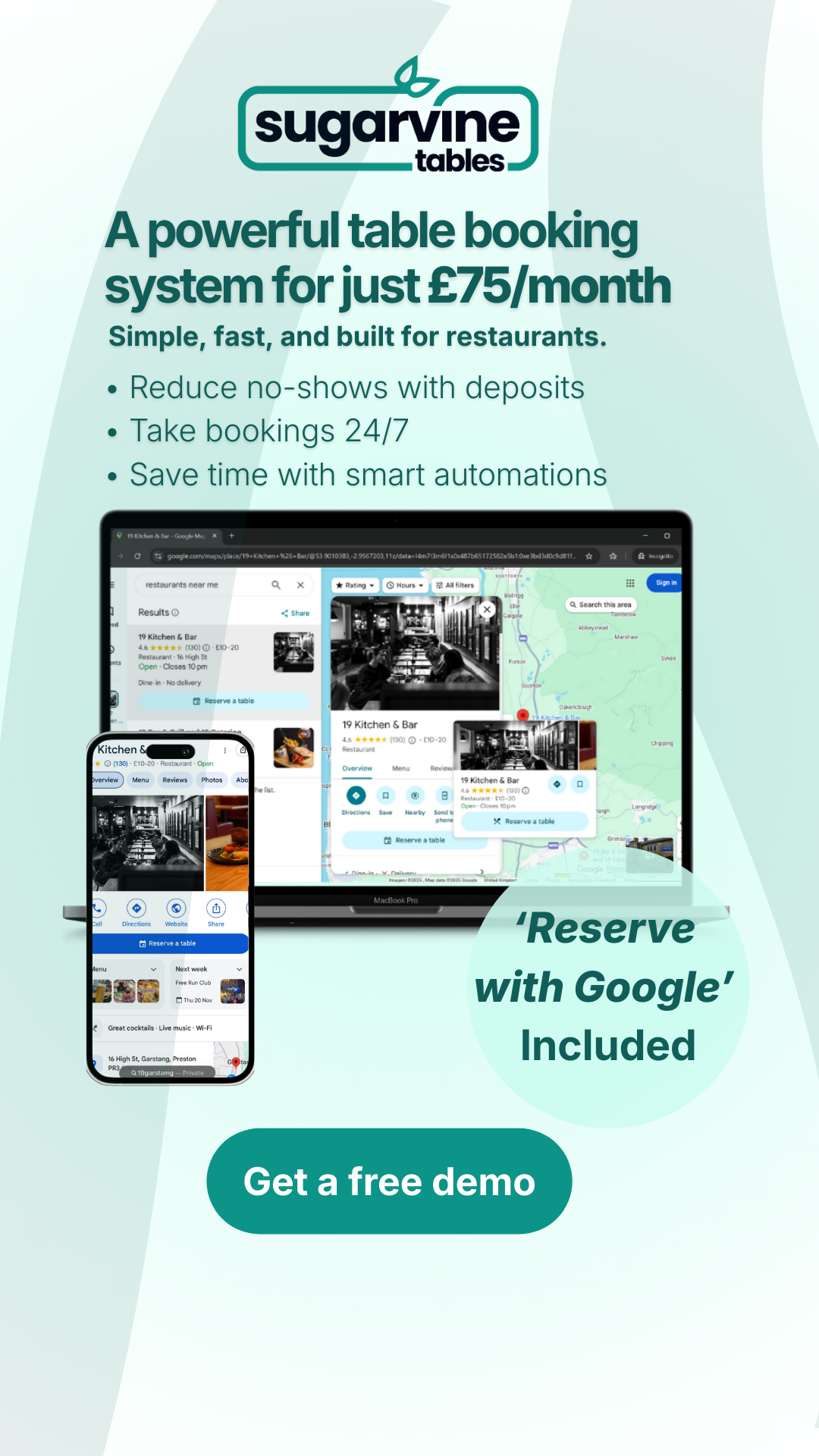 Sugarvine Tables Facebook ad from Nov 26, 2025