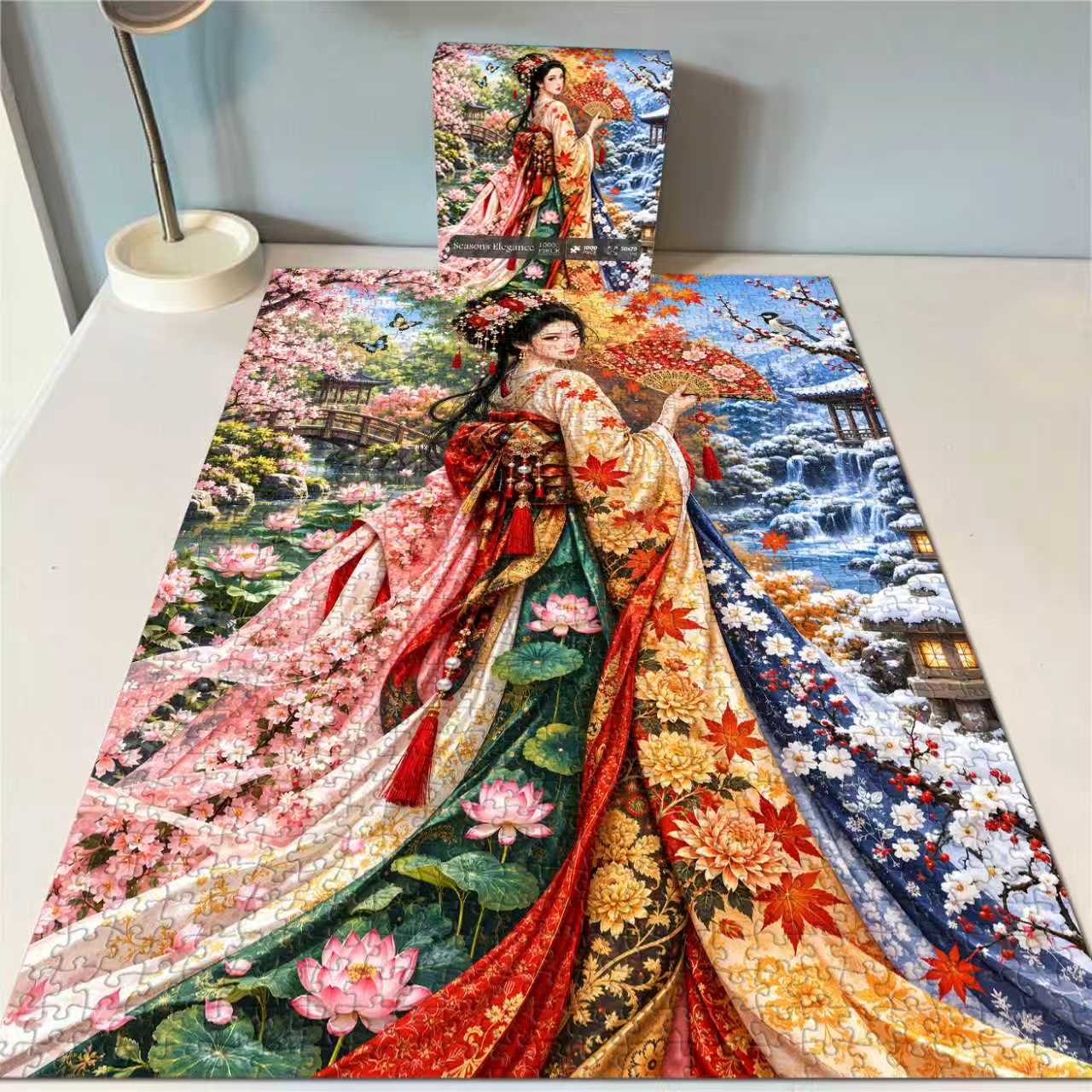 Puzzlepickup Facebook ad: Seasons Elegance Jigsaw Puzzle 1000 Pieces