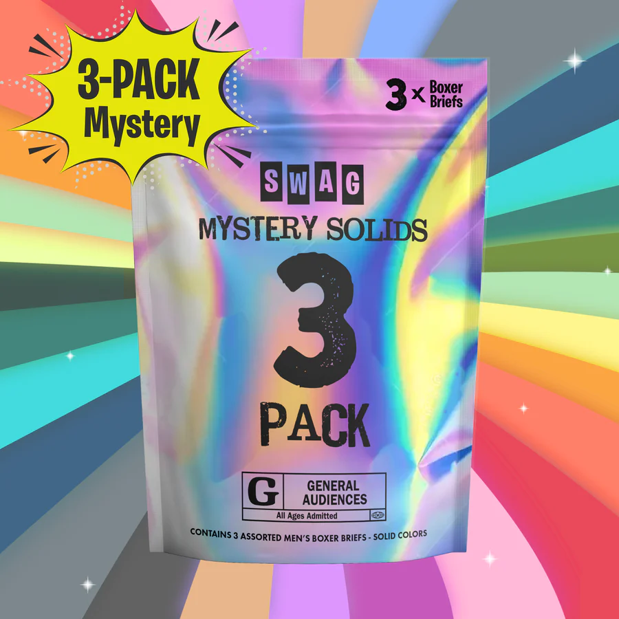 SWAG Facebook ad: Expect the unexpected-SWAG Mystery Pack boxer-briefs are…