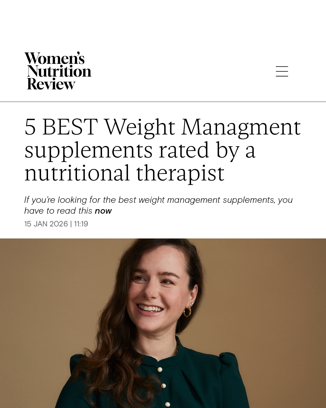 Women's Nutrition Review Facebook ad