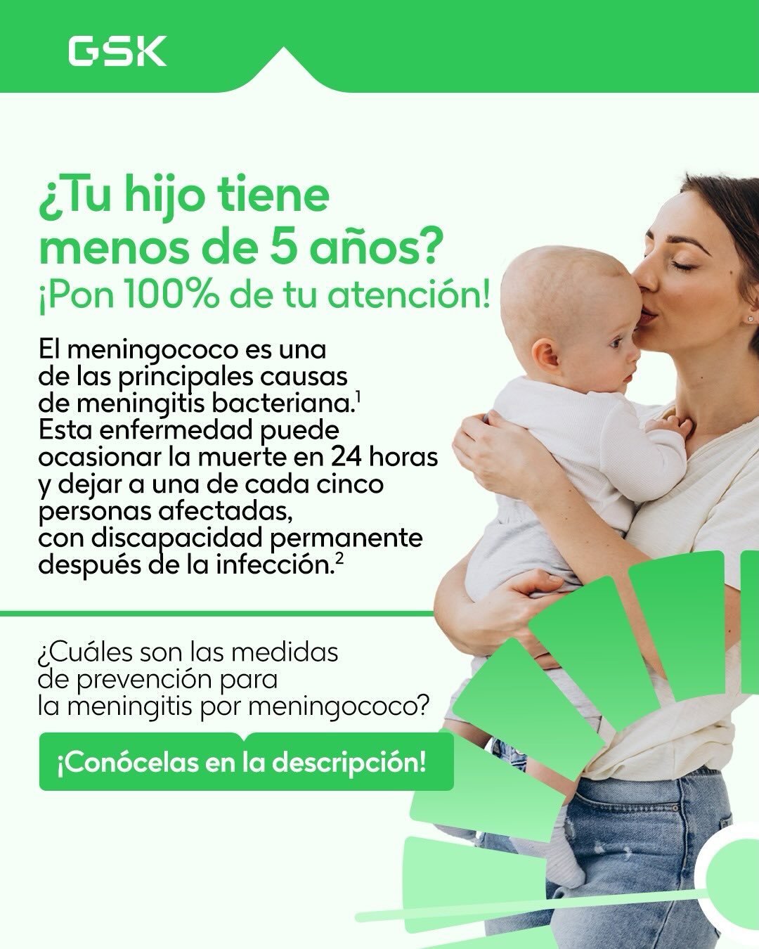 Vacúnate por Facebook ad: La meningitis bacteriana puede ser causada por la…