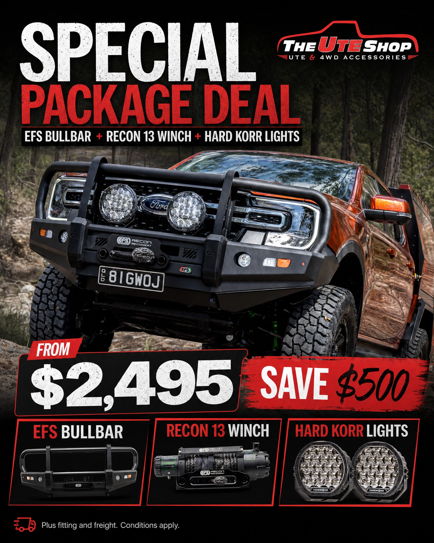 The Ute Shop Facebook ad: PACKAGE DEALS AT THE UTE SHOP