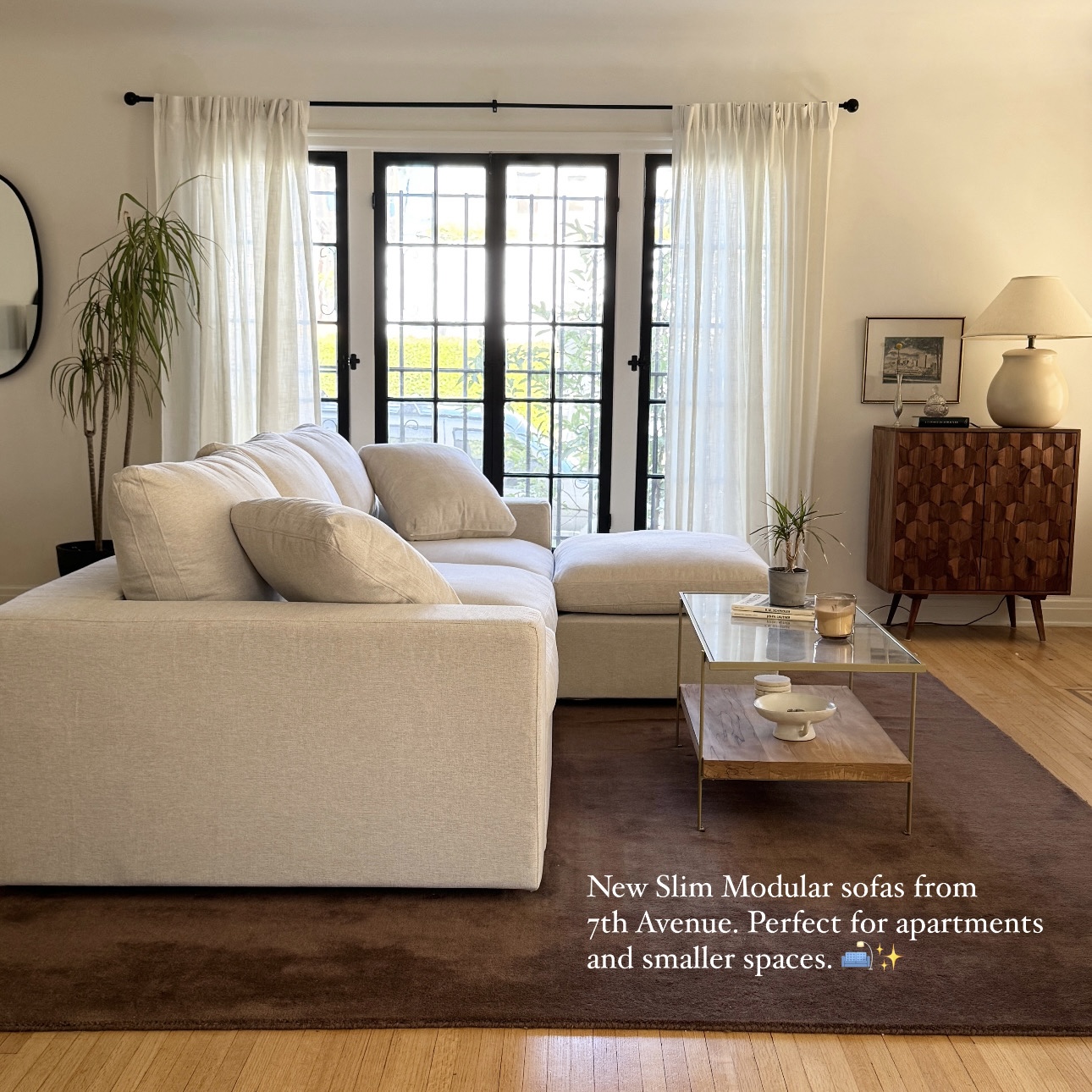 7th Avenue Facebook ad: Big Comfort for Small Spaces
