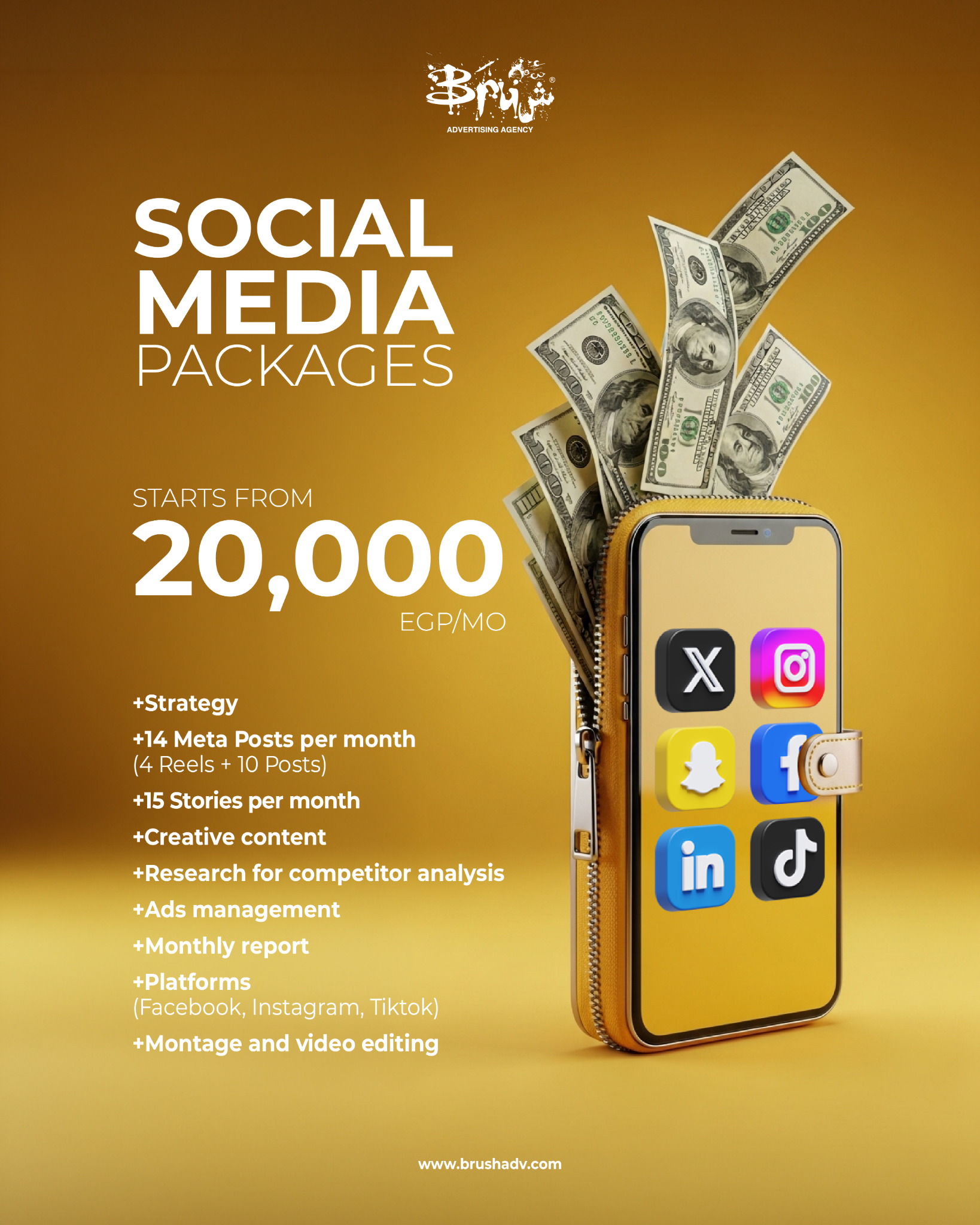 Brush Advertising Facebook ad: Grow Your Business With Brush