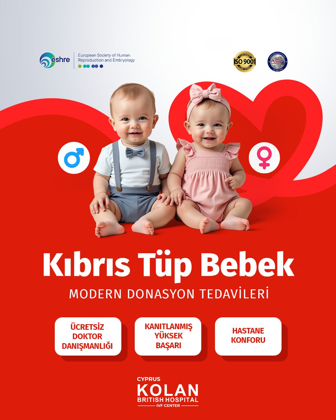 Kolan British IVF Center Facebook ad: Kıbrıs’ta Tüp Bebek!