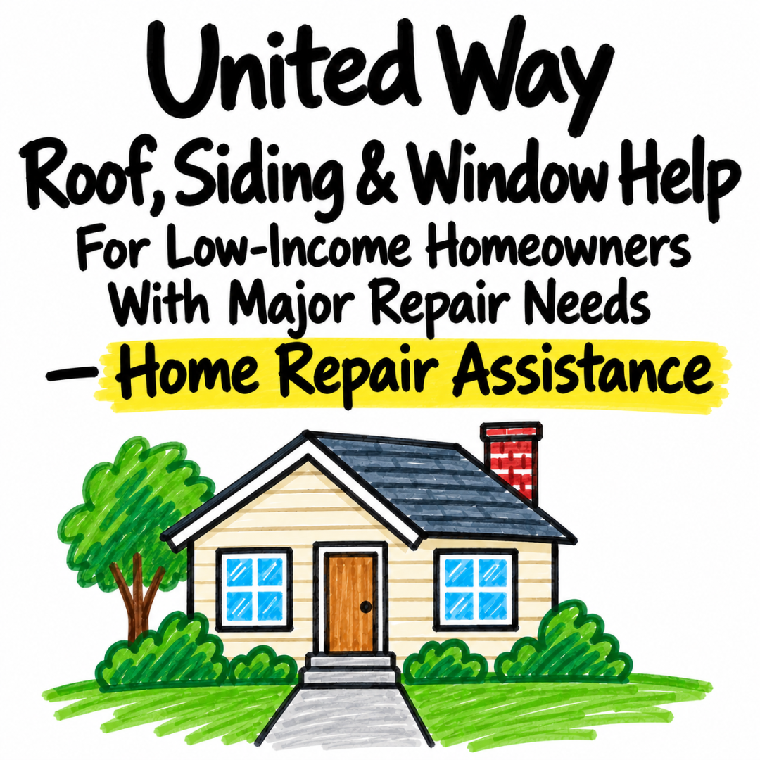 Career Momentum Facebook ad: United Way Roof, Siding & Window Help For Low-Income…