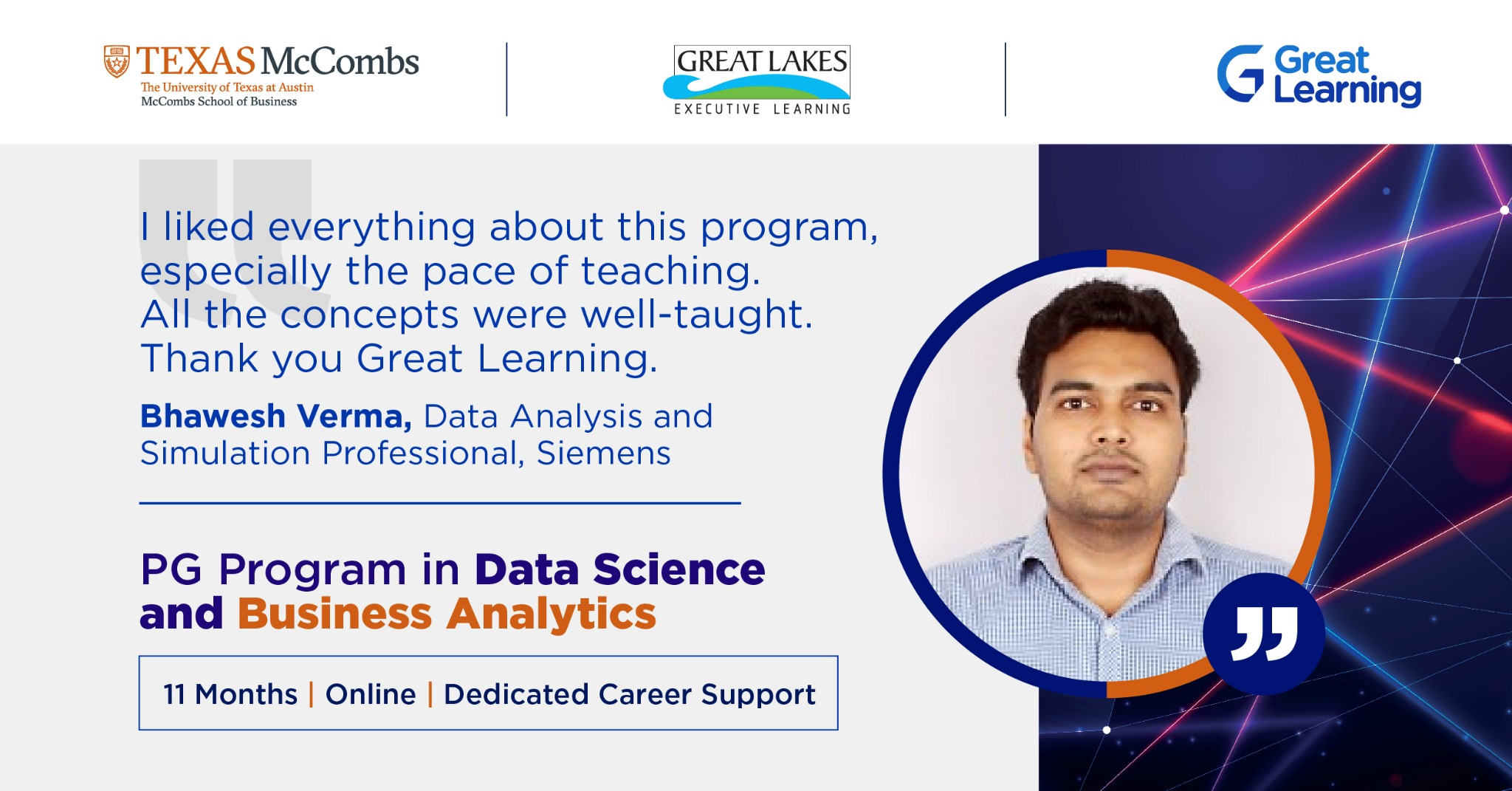 Great Learning Facebook ad