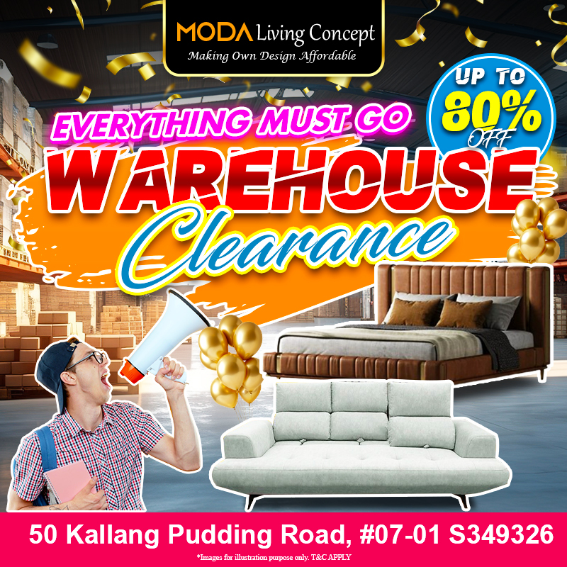 Moda Living Concept- Kallang Pudding Facebook ad: 𝐊𝐀𝐋𝐋𝐀𝐍𝐆 𝐖𝐀𝐑𝐄𝐇𝐎𝐔𝐒𝐄 𝐂𝐋𝐄𝐀𝐑𝐀𝐍𝐂𝐄…