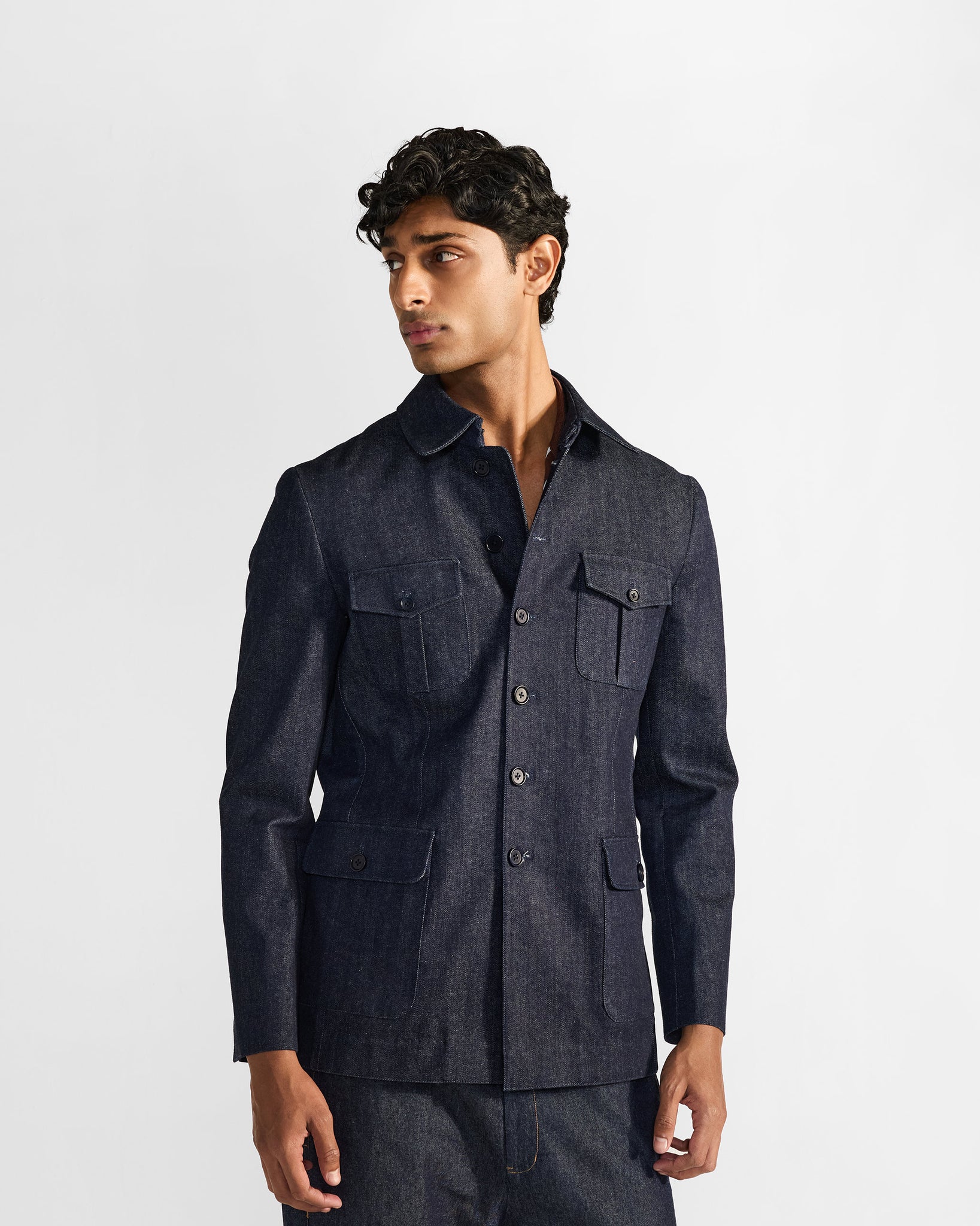 Nicobar Facebook ad: ₹ 18,500 | Ibex Travel Jacket - Denim