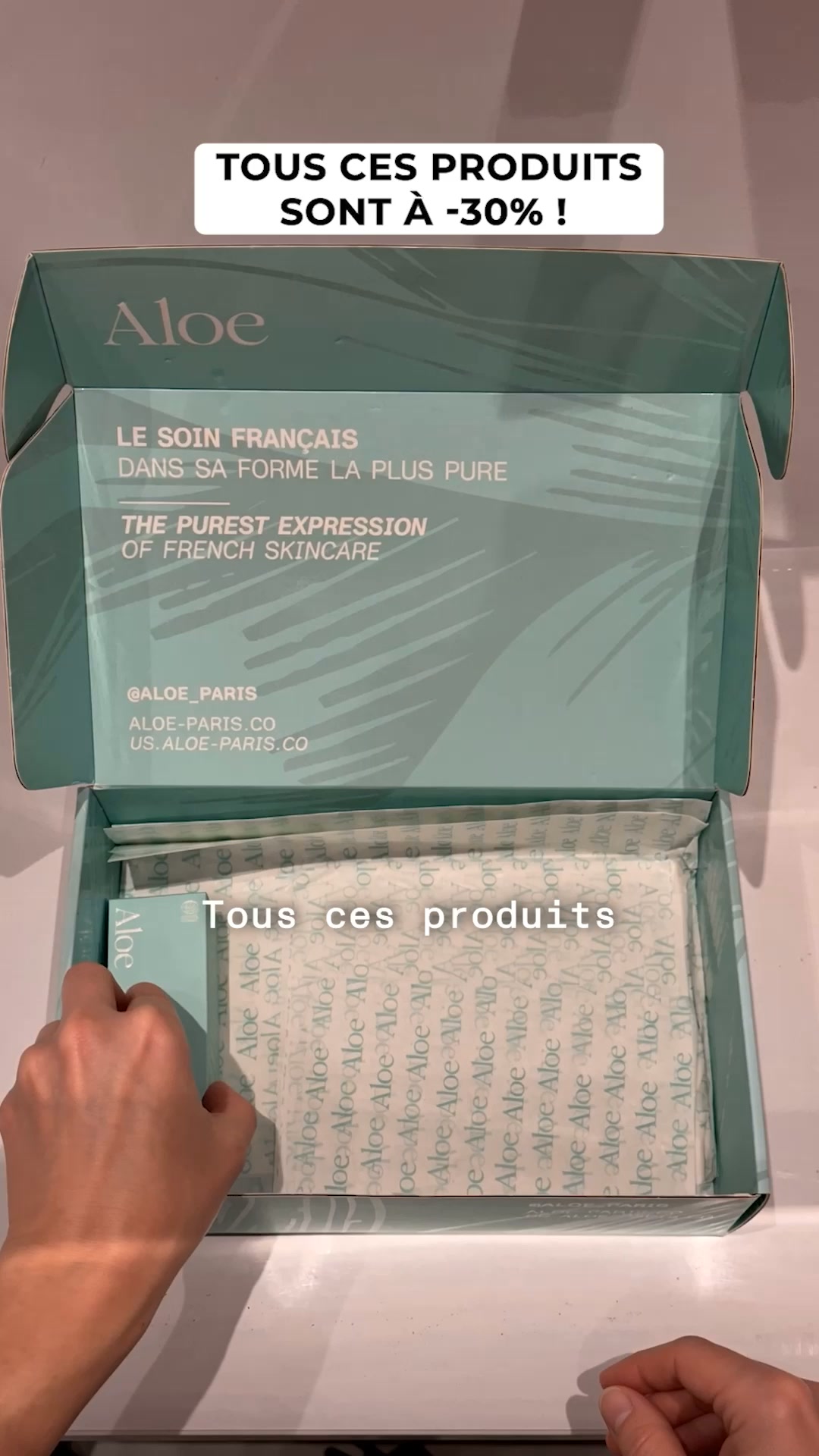 Aloe Paris Facebook ad: Peau repulpée