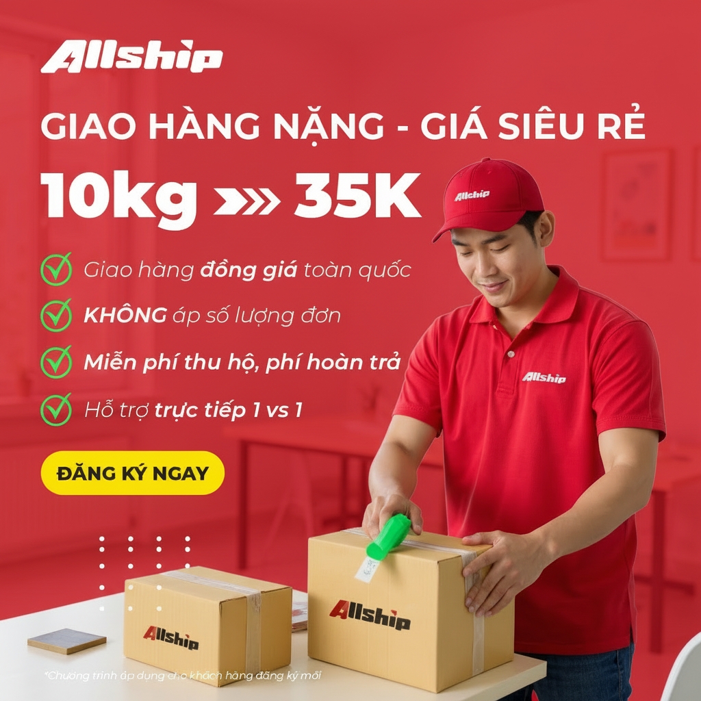 Allship Facebook ad: GIAO HÀNG NẶNG - GIÁ SIÊU NHẸ