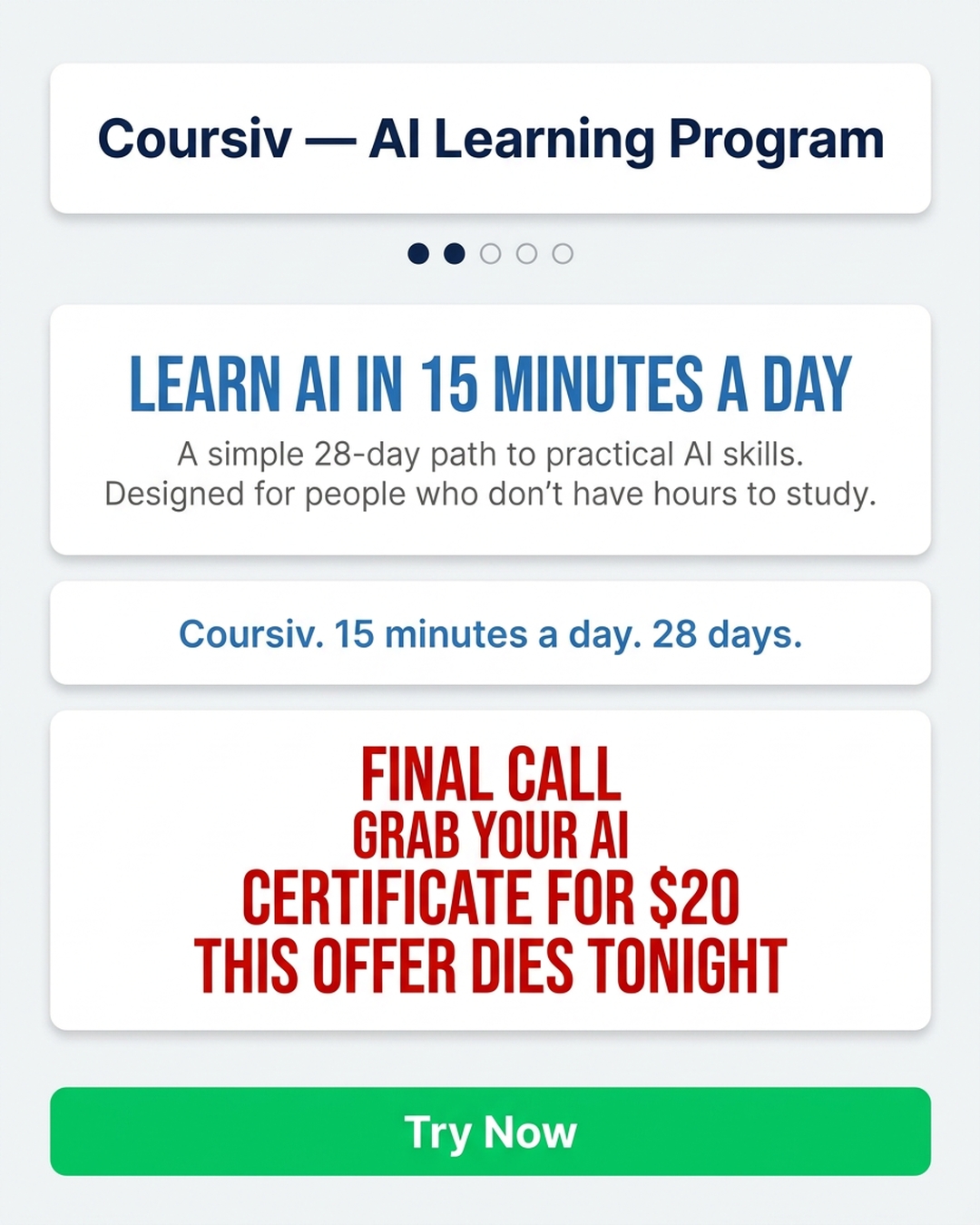 AI Made Simple Facebook ad
