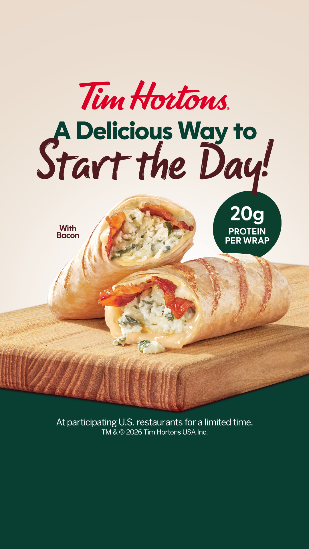 Tim Hortons Cafe and Bake Shop Facebook ad from Jan 14, 2026