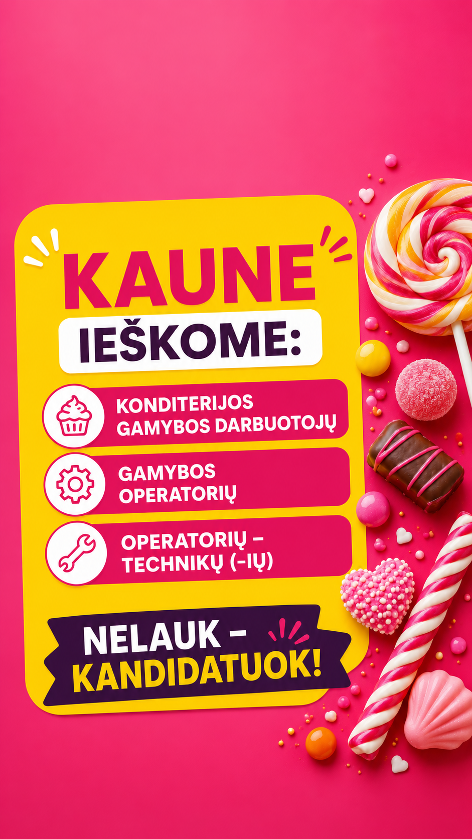 Darbo yra Facebook ad: Kandidatuokite jau dabar!