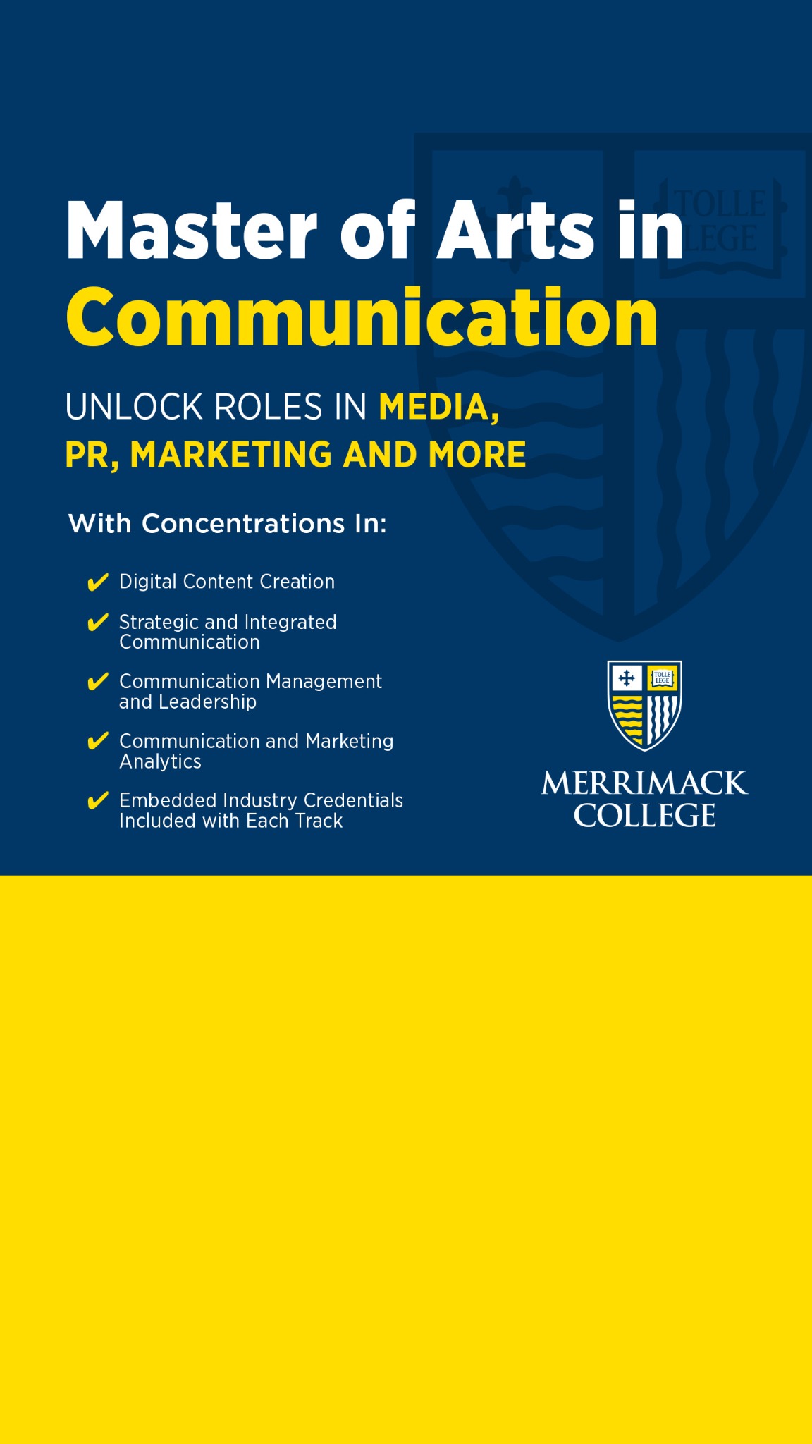 Merrimack College Facebook ad