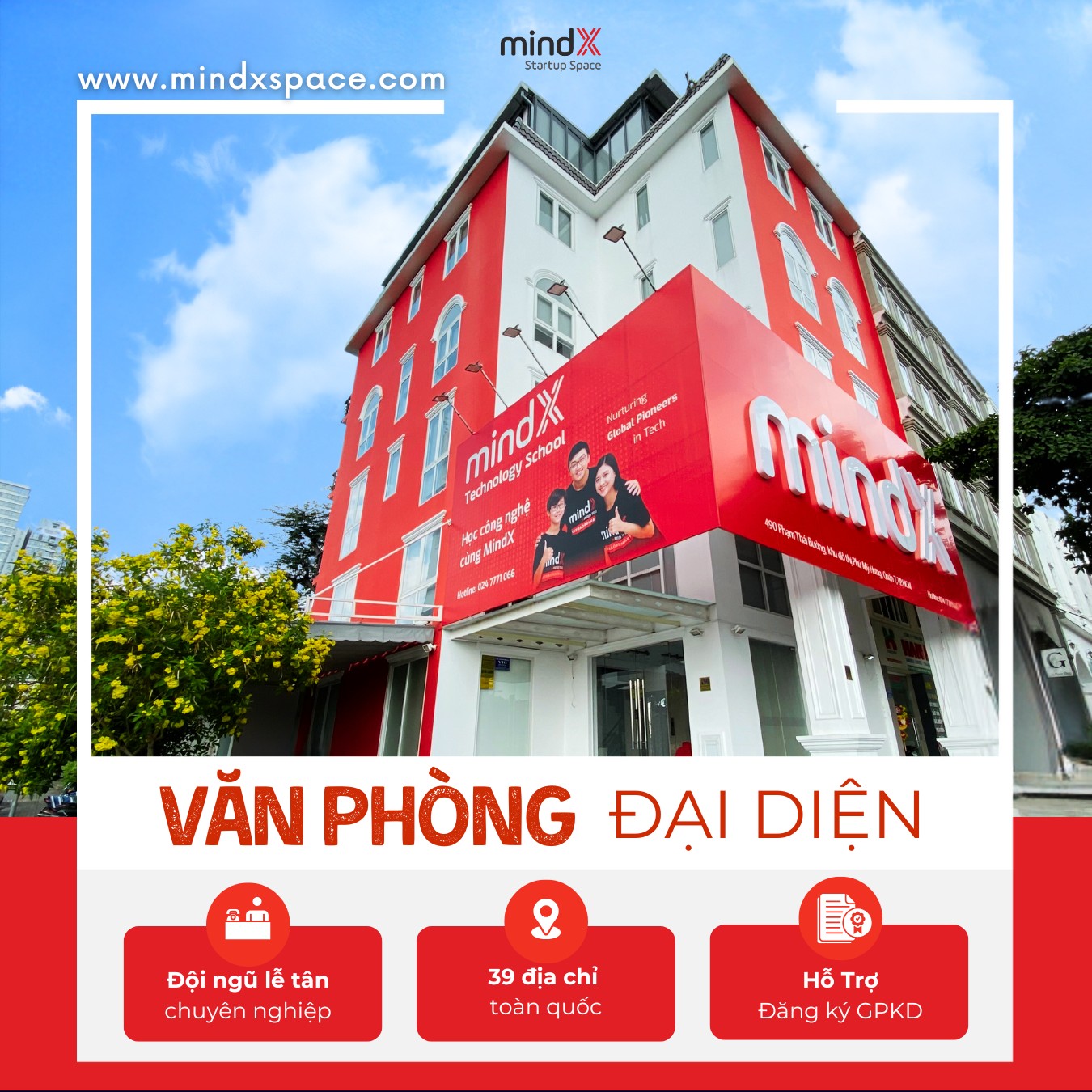 MindX Startup Space Facebook ad: Muốn mở văn phòng tại vị trí trung…
