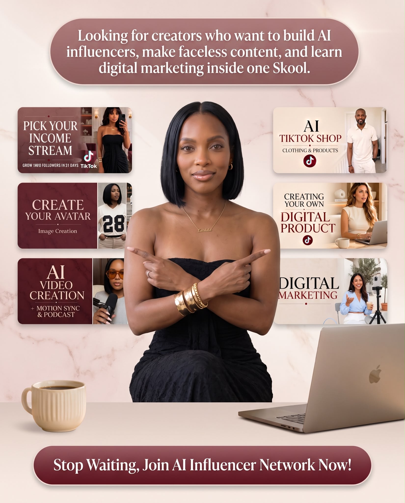 The Ai Influencer Network Facebook ad from Jul 22, 2026