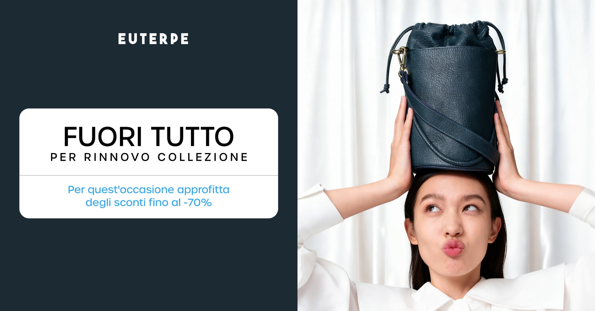 Euterpe Studio Facebook ad: Rinnovo collezione: -50%