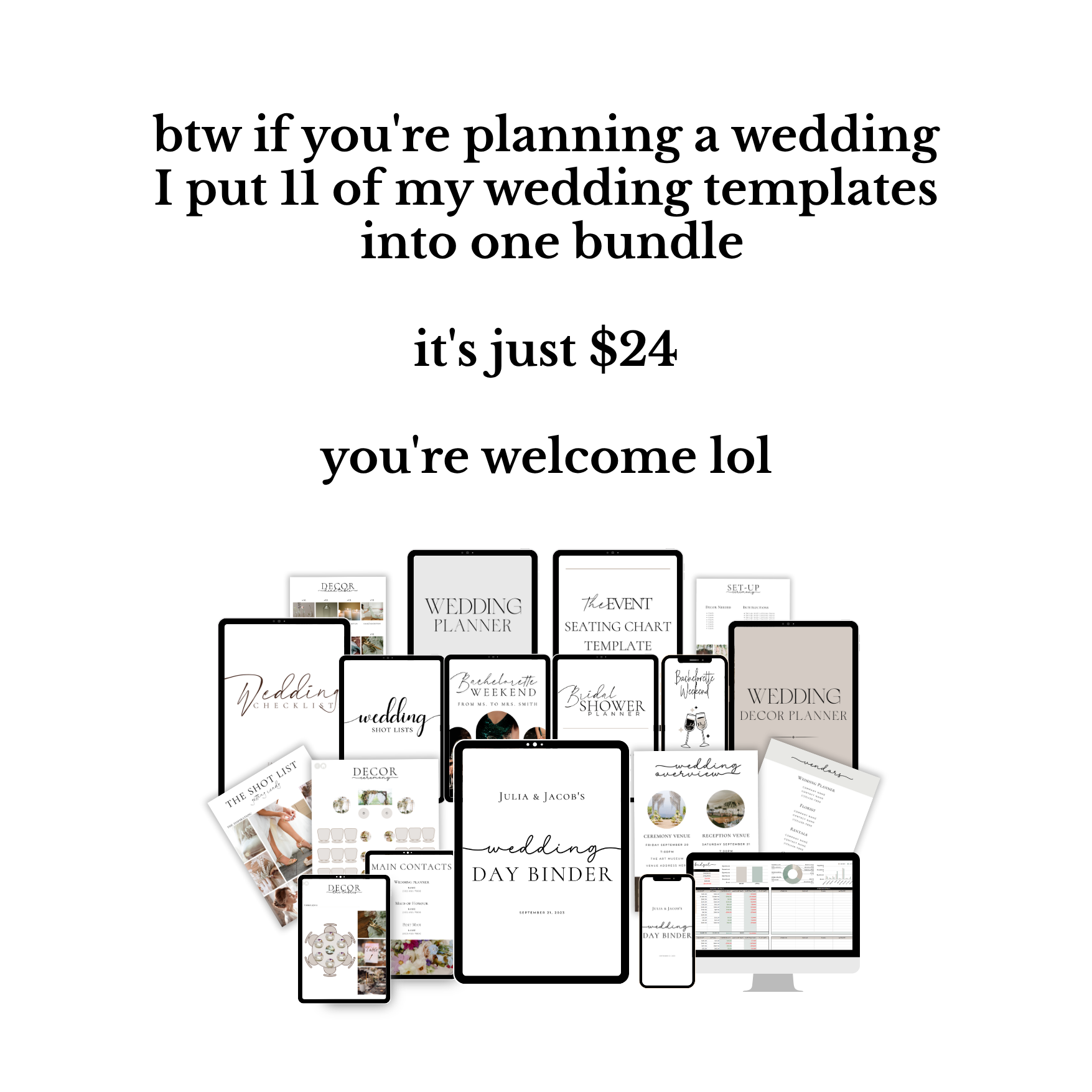 My Digital Darling Facebook ad: The Most Valuable Wedding Bundle Online