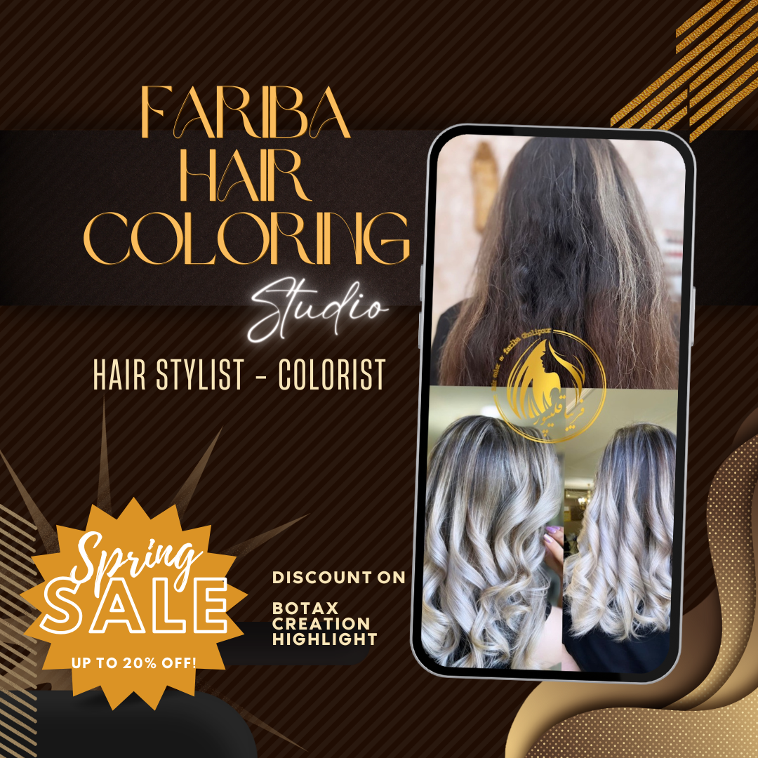 Fariba hair colouring Facebook ad from Oct 17, 2025
