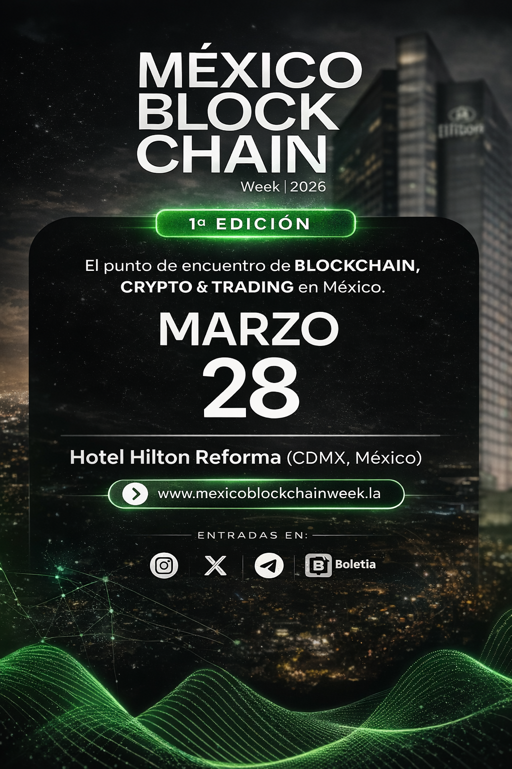 México Blockchain Week Facebook ad from Mar 15, 2026