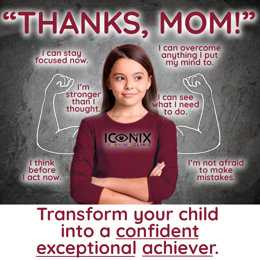 I C O N I X Learning Clinic Facebook ad: From Help, Mom! to Thanks, Mom!