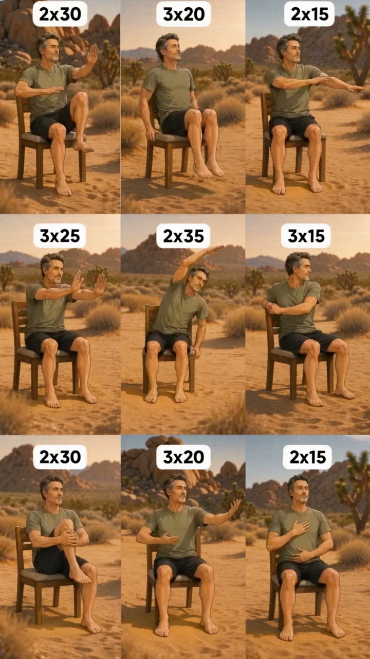 Master Chen Home Workouts Facebook ad: Chair Tai Chi for men 50+.