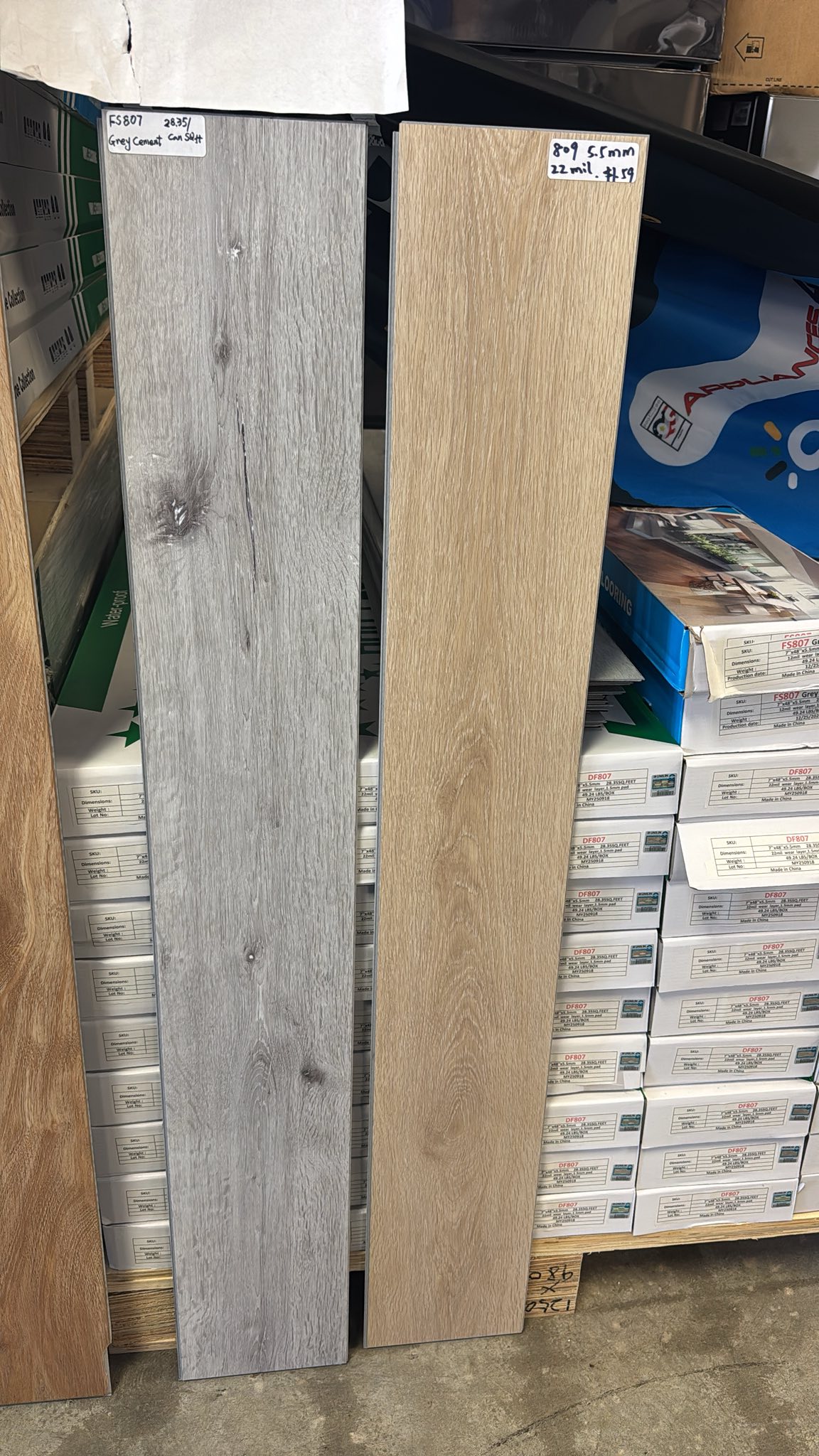 LVP flooring Tampa Facebook ad: LVP planks with 22 mil wear layer.