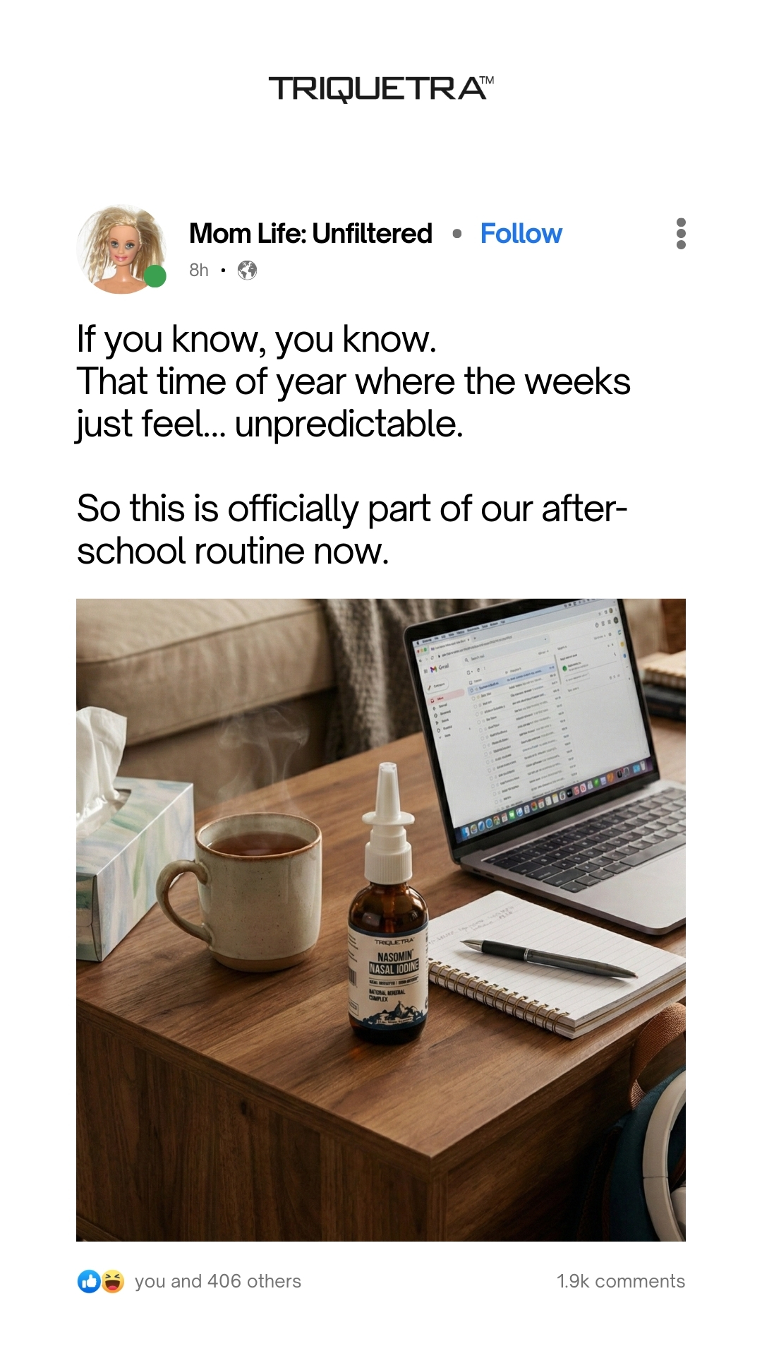 Triquetra Health Facebook ad