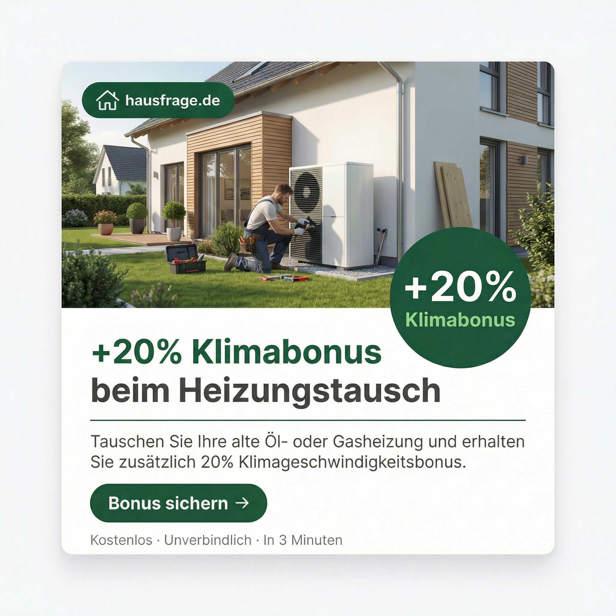 Hausfrage Facebook ad