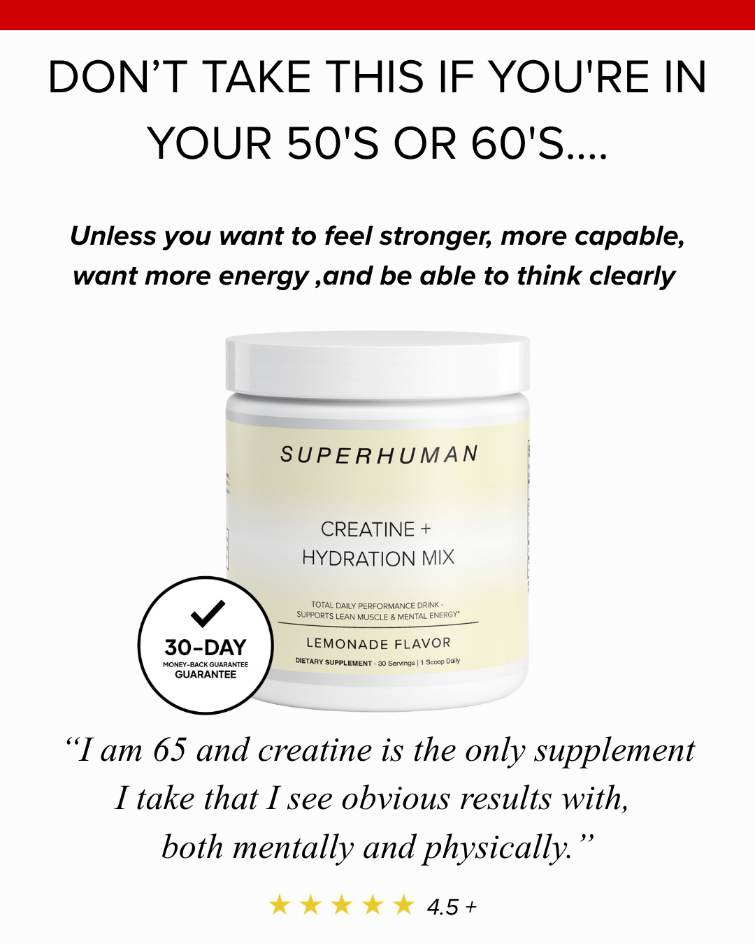 Superhuman Health Facebook ad