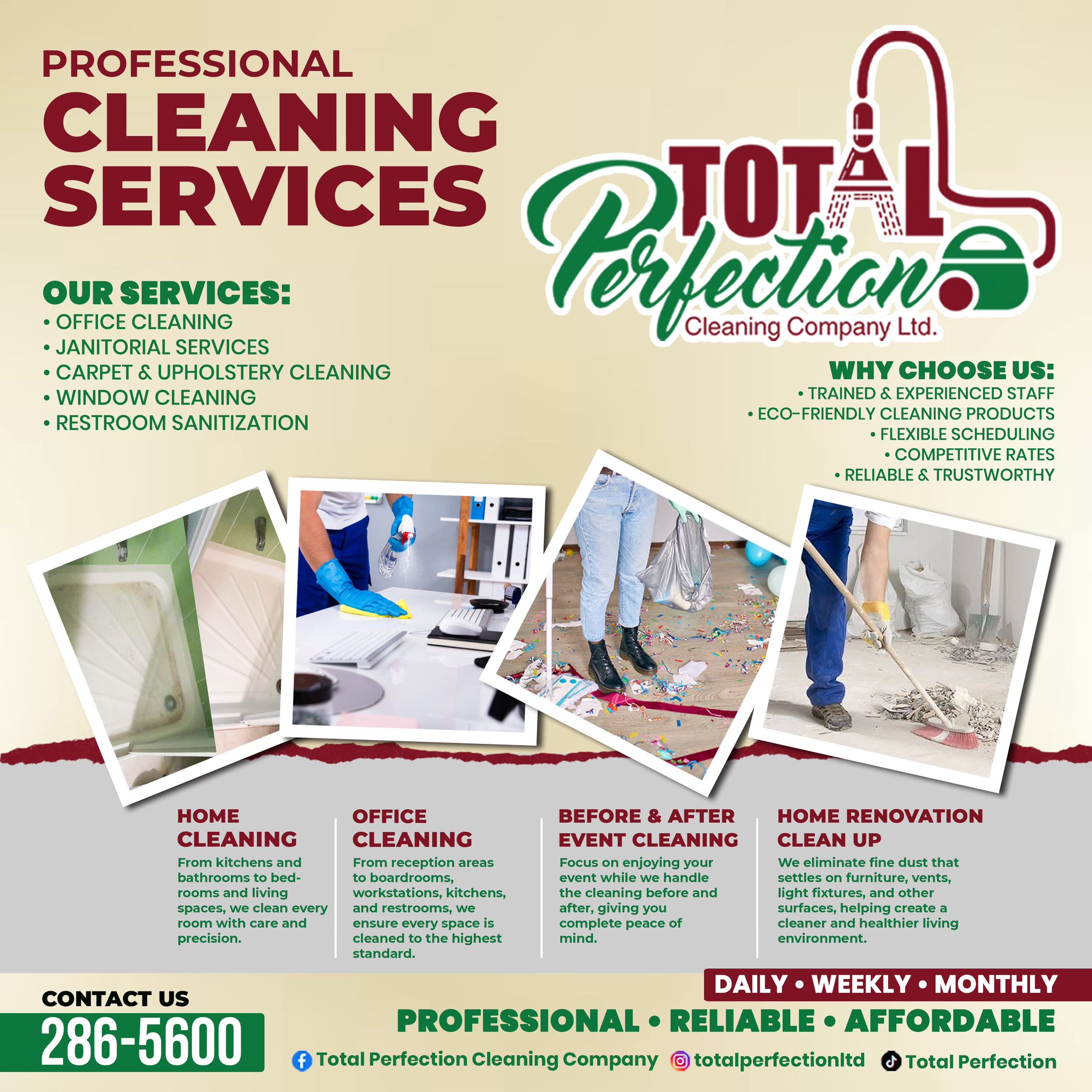 Total Perfection Cleaning Company Ltd Facebook ad