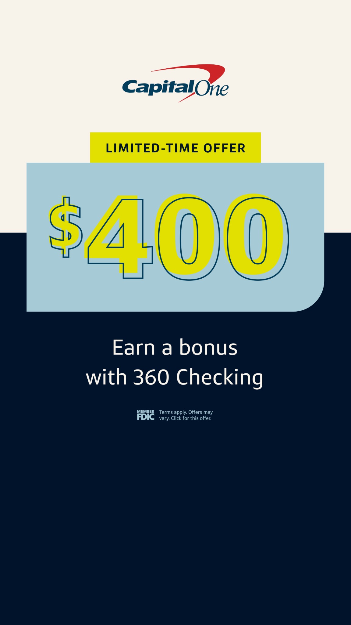 Capital One Facebook ad