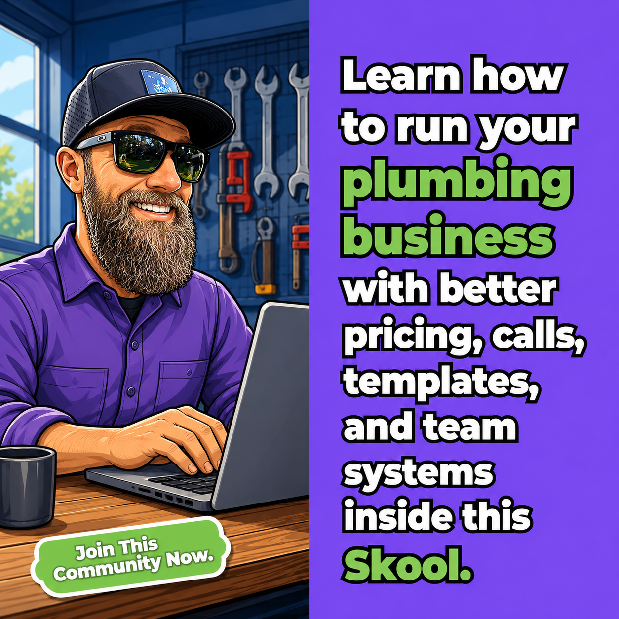 Skool Facebook ad