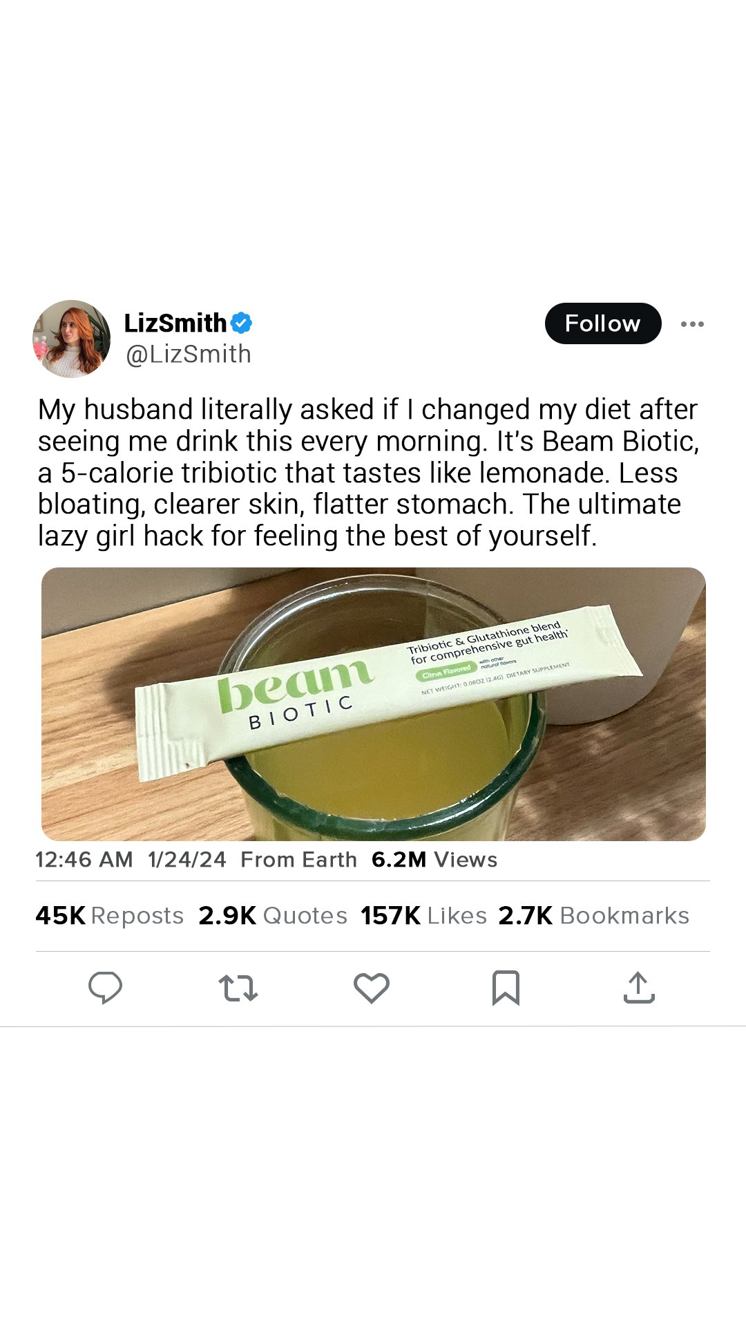 beam Facebook ad