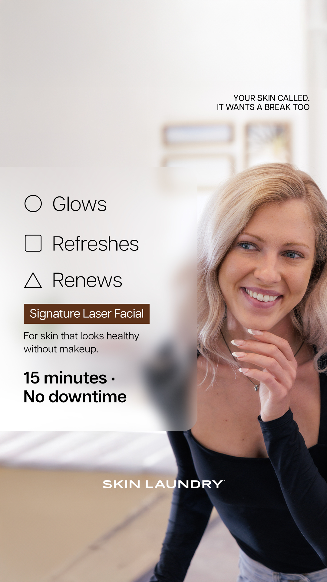 Skin Laundry Facebook ad