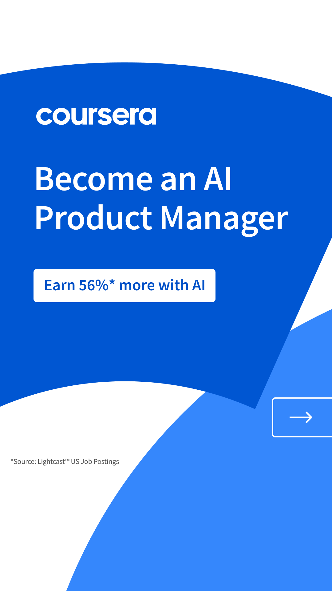 Coursera Facebook ad
