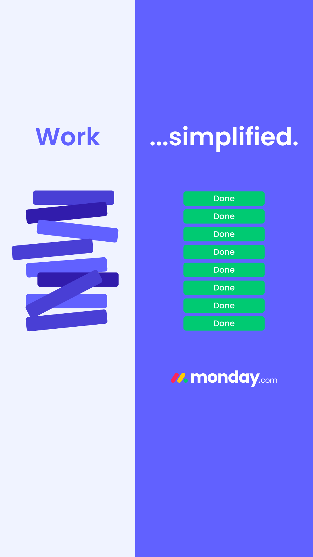monday.com Facebook ad