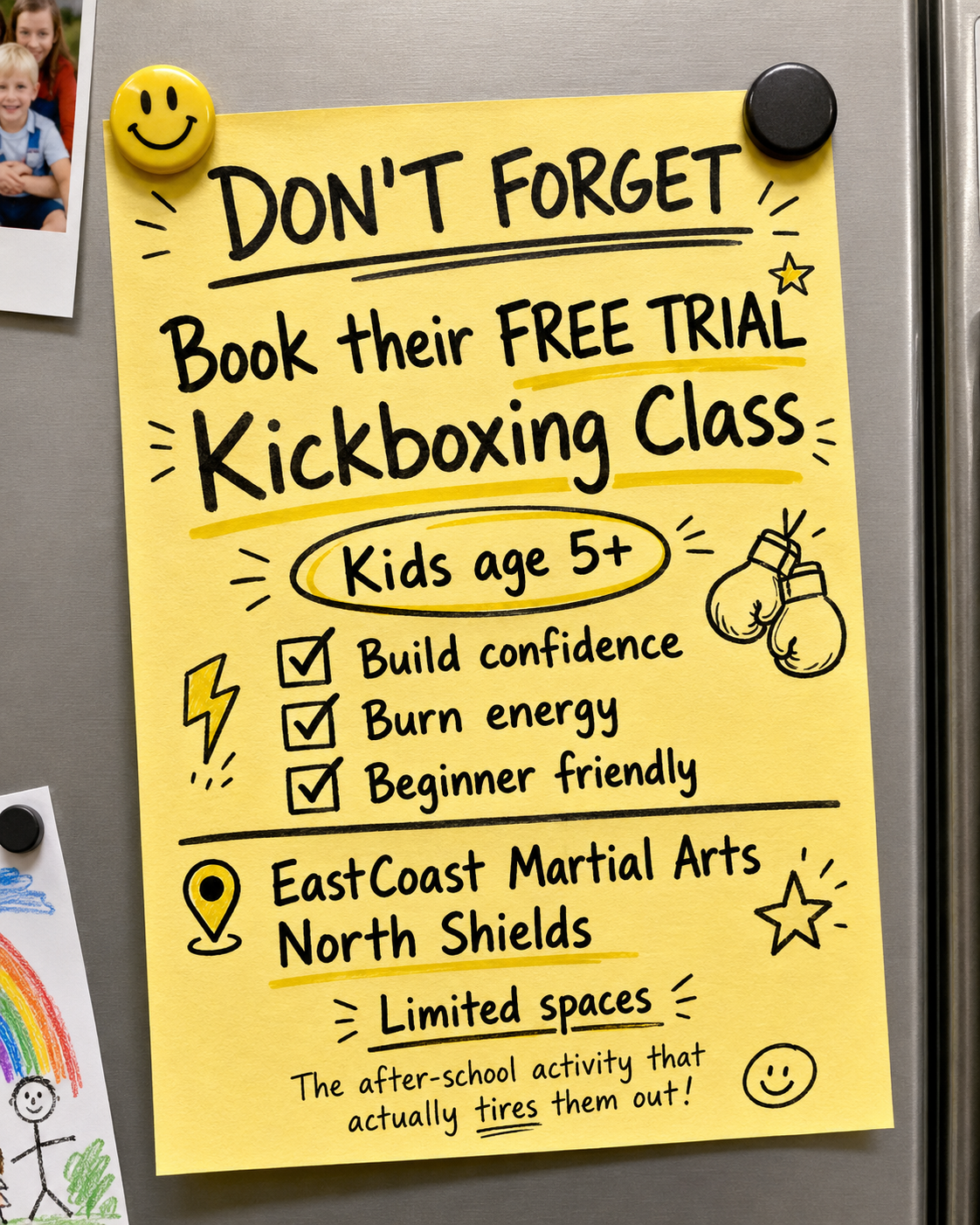 Eastcoast Martial Arts & Fitness Facebook ad: Free Trial Class