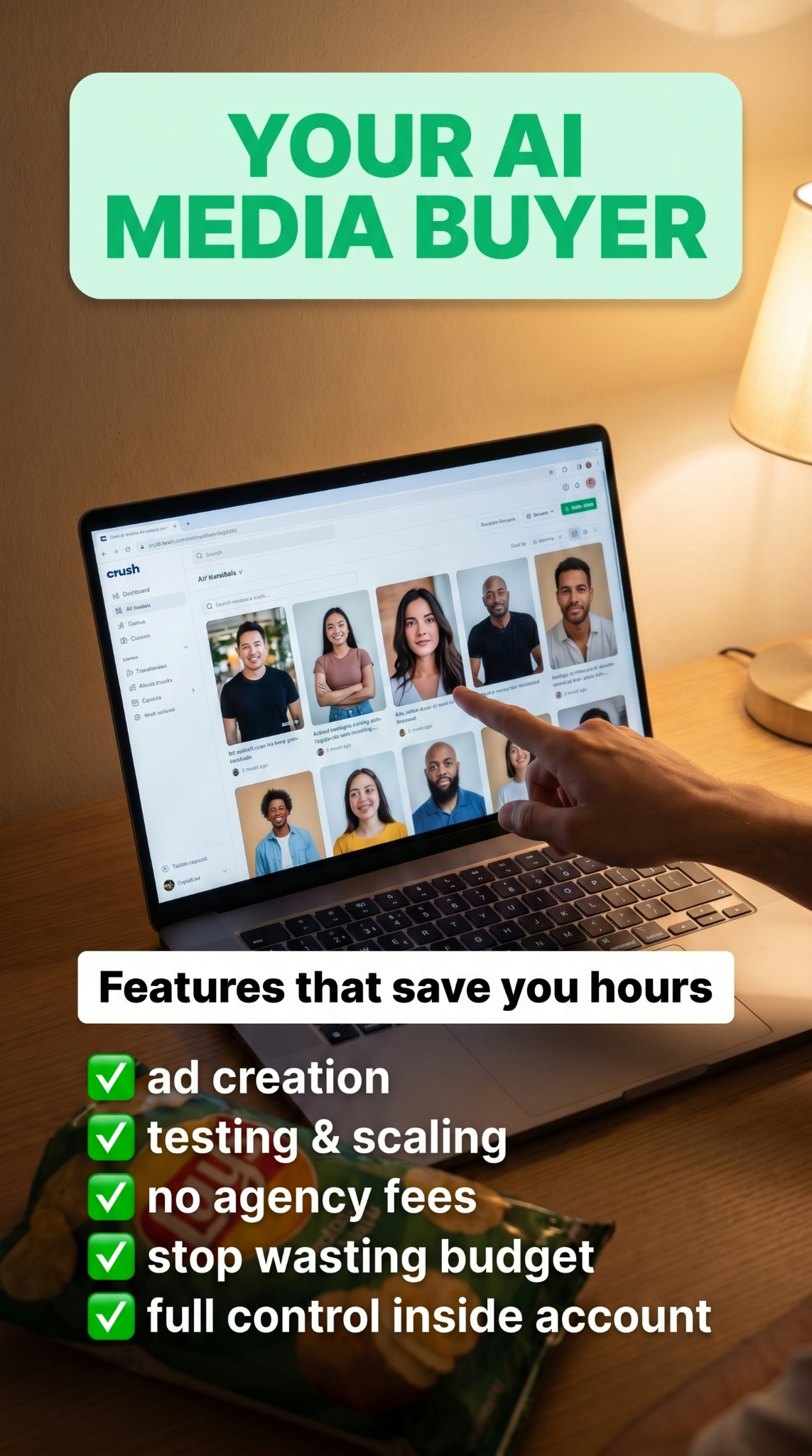 trycrush.ai Facebook ad